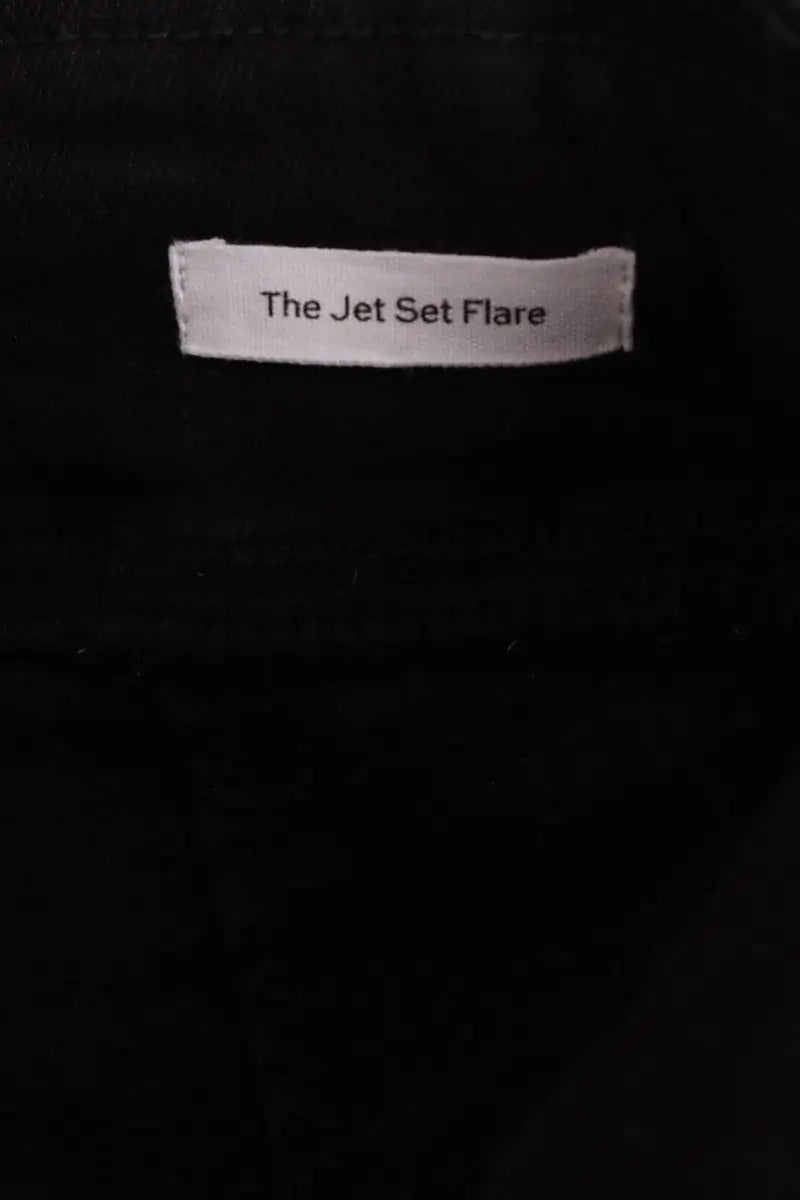 Pantalon Frame The Jet Set Flare Noir en Coton