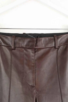 Pantalon Helmut Lang Marron en Cuir