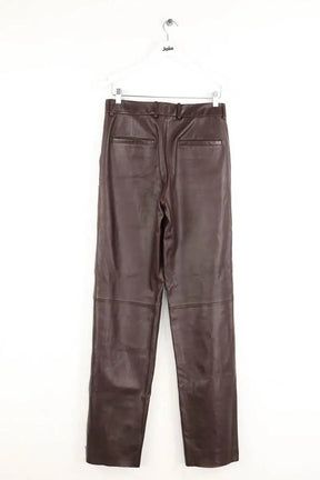 Pantalon Helmut Lang Marron en Cuir