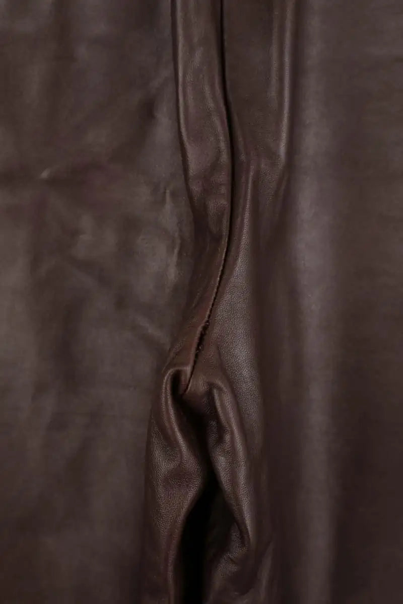 Pantalon Helmut Lang Marron en Cuir