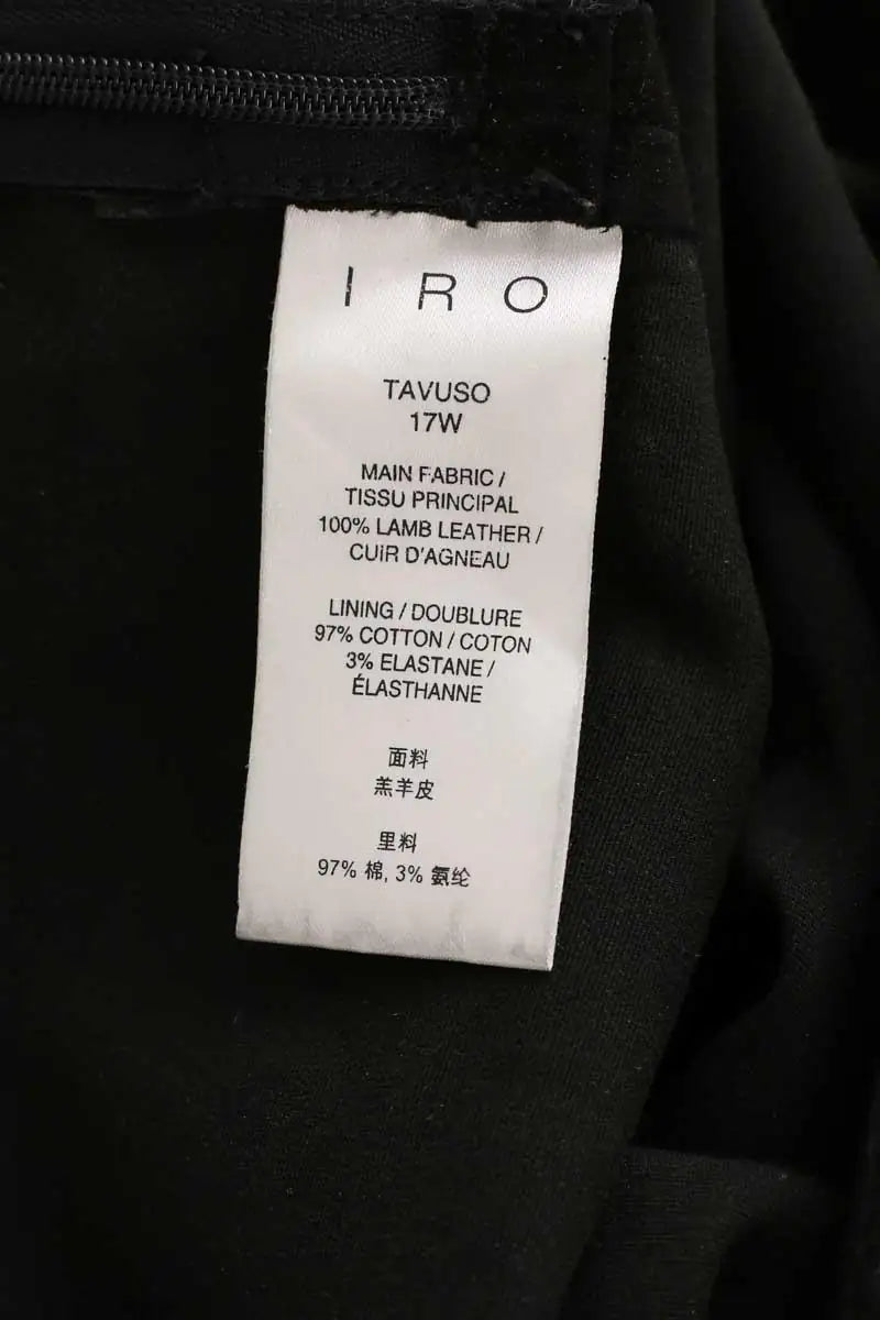 Pantalon Iro Noir en Daim