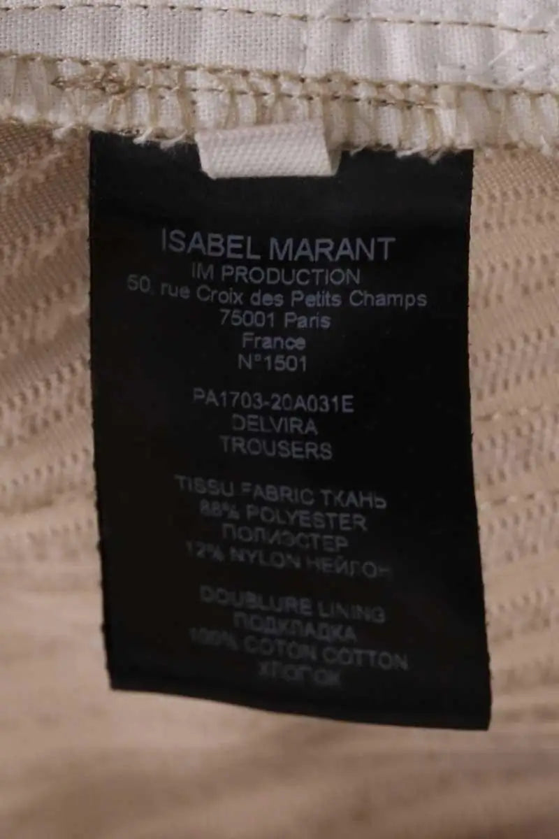 Pantalon Isabel Marant Étoile Beige en Synthétique