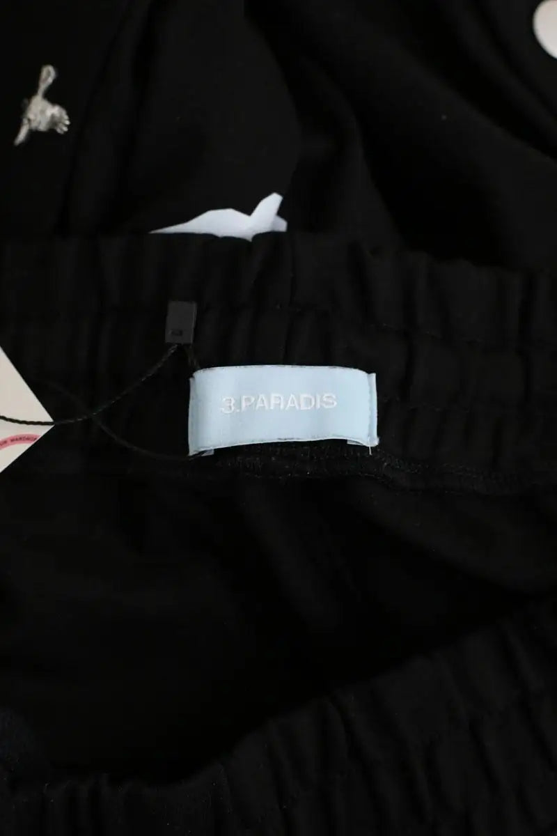 Pantalon large 3.Paradis Freedom dove Noir en Viscose