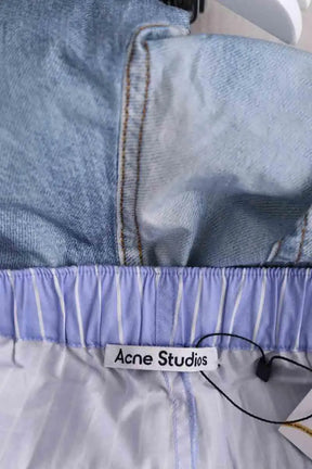 Pantalon large Acne Studios Bleu en Coton