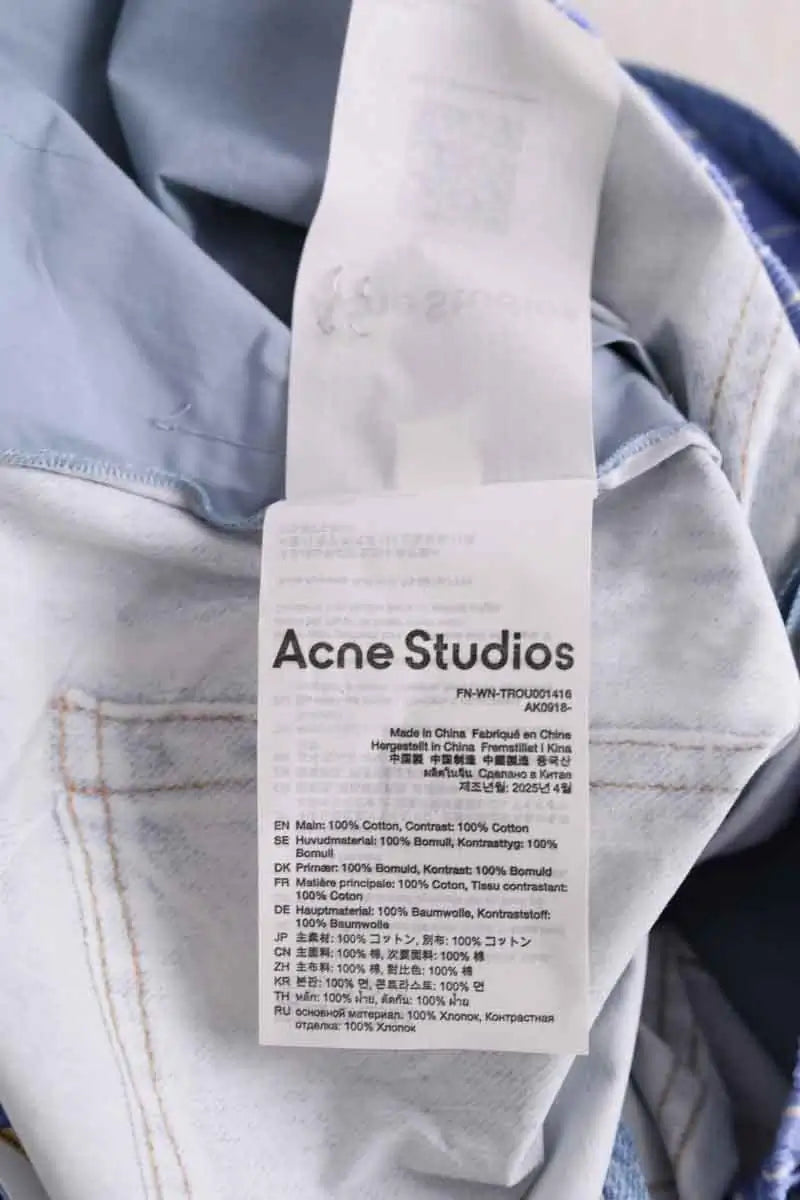 Pantalon large Acne Studios Bleu en Coton