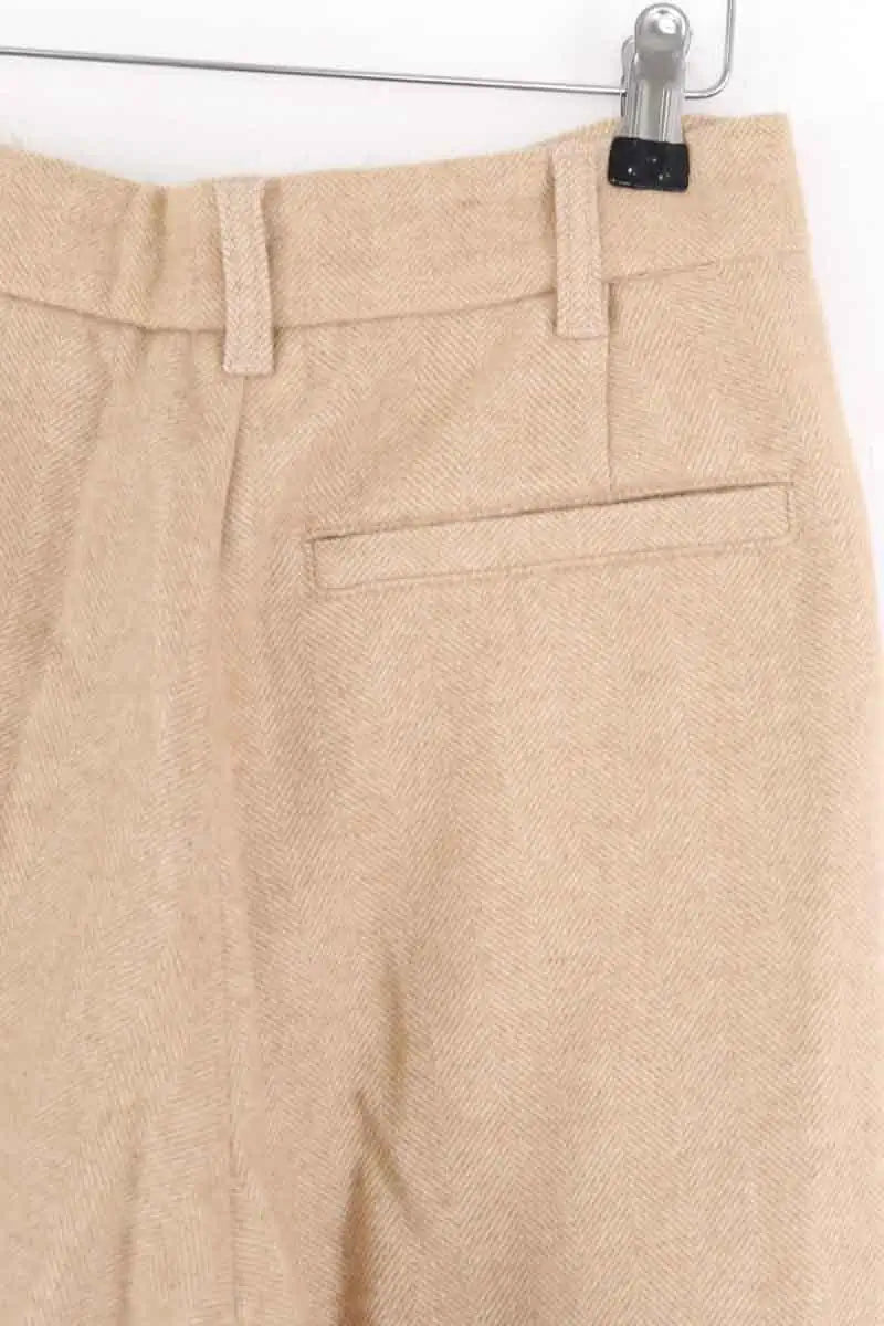 Pantalon large American Vintage Camel en Laine