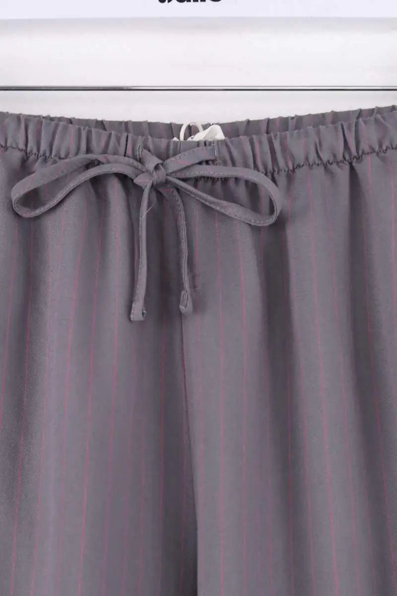 Pantalon large American Vintage Gris en Viscose