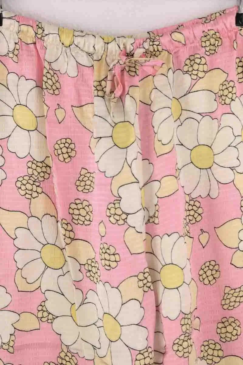 Pantalon large American Vintage Rose en Viscose