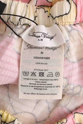 Pantalon large American Vintage Rose en Viscose