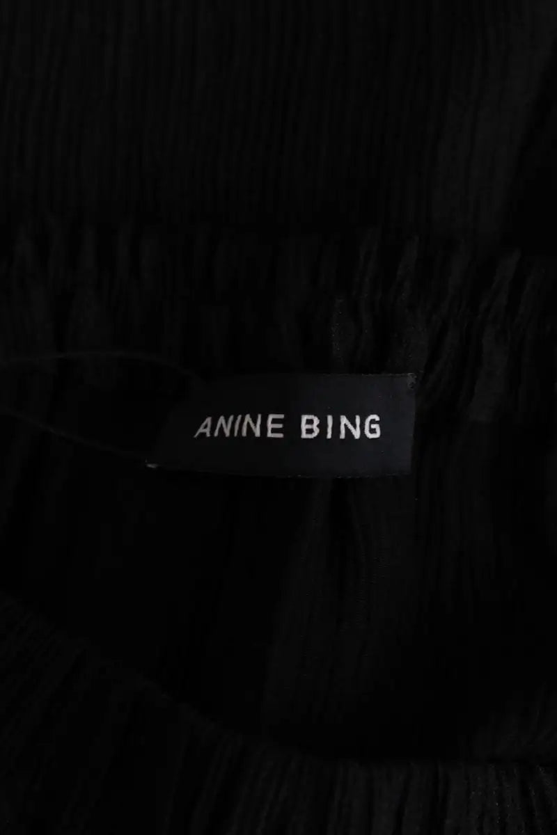 Pantalon large Anine Bing Noir en Viscose