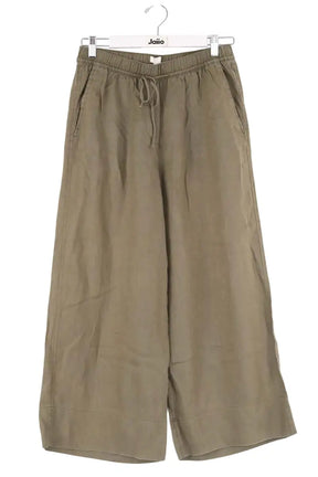 Pantalon large Arket Kaki en Lin, taille S - Seconde Main