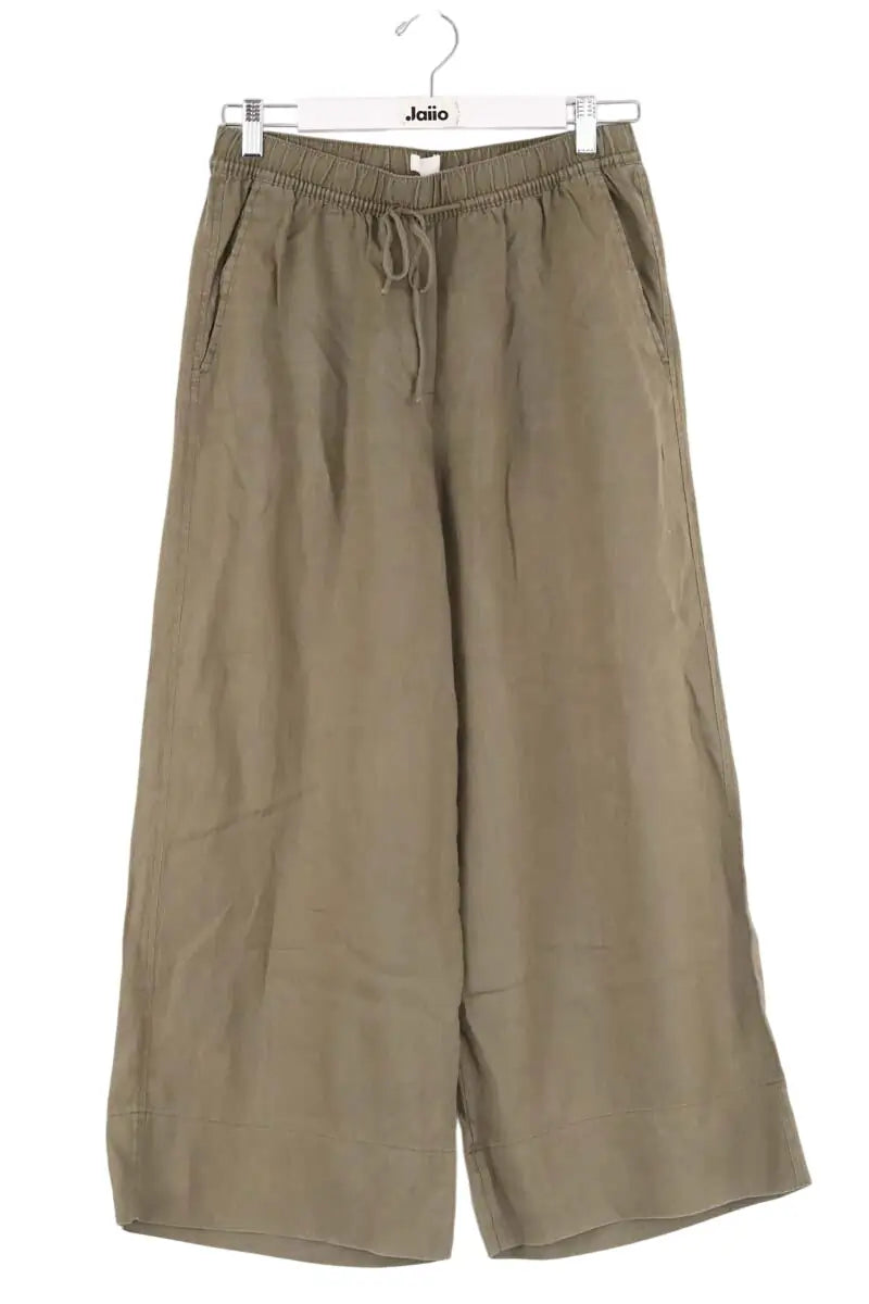 Pantalon large Arket Kaki en Lin, taille S - Seconde Main