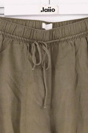 Pantalon large Arket Kaki en Lin