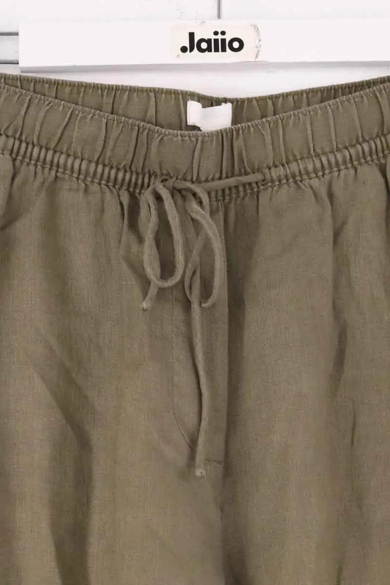 Pantalon large Arket Kaki en Lin