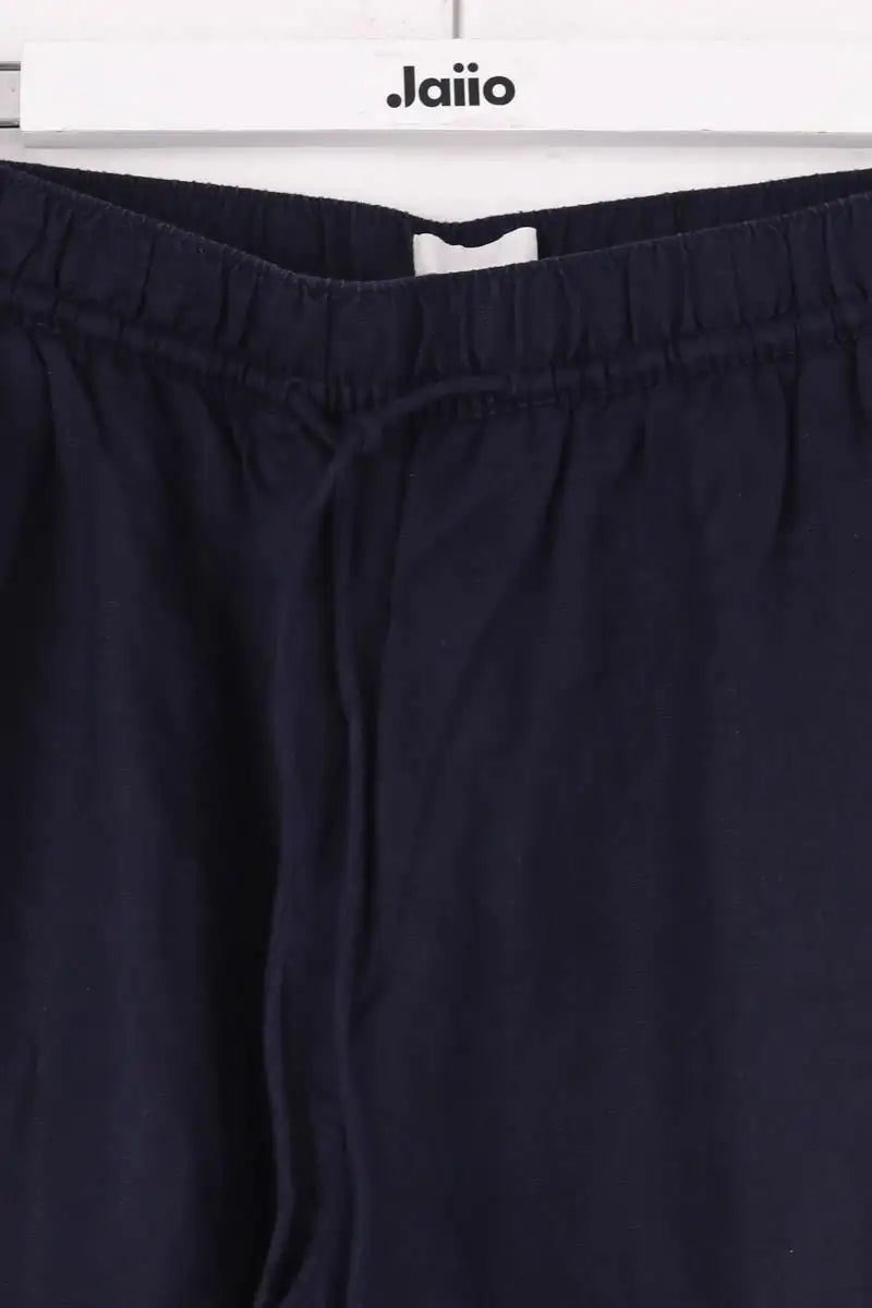 Pantalon large Arket Marine en Lin