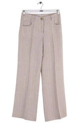 Pantalon large Armani Jeans Beige en Lin, taille M - Seconde Main
