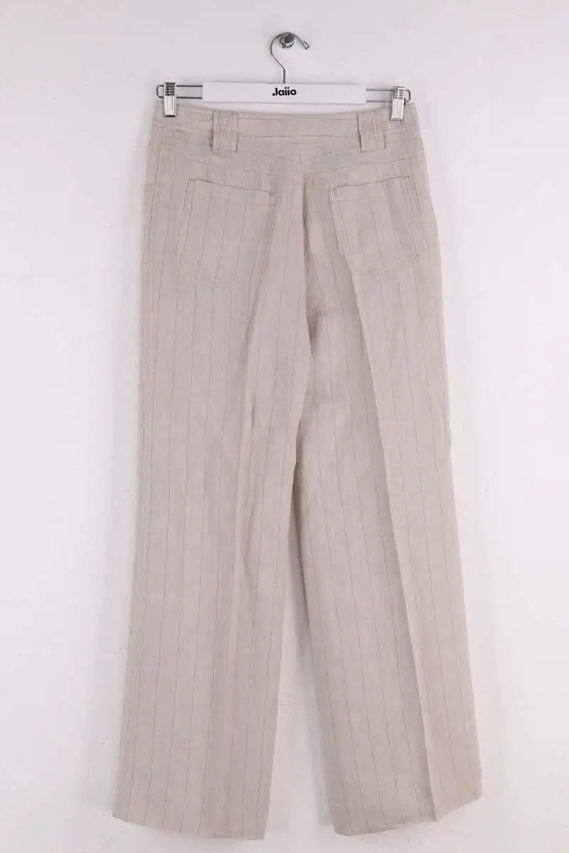 Pantalon large Armani Jeans Beige en Lin