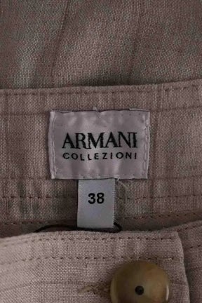 Pantalon large Armani Jeans Beige en Lin