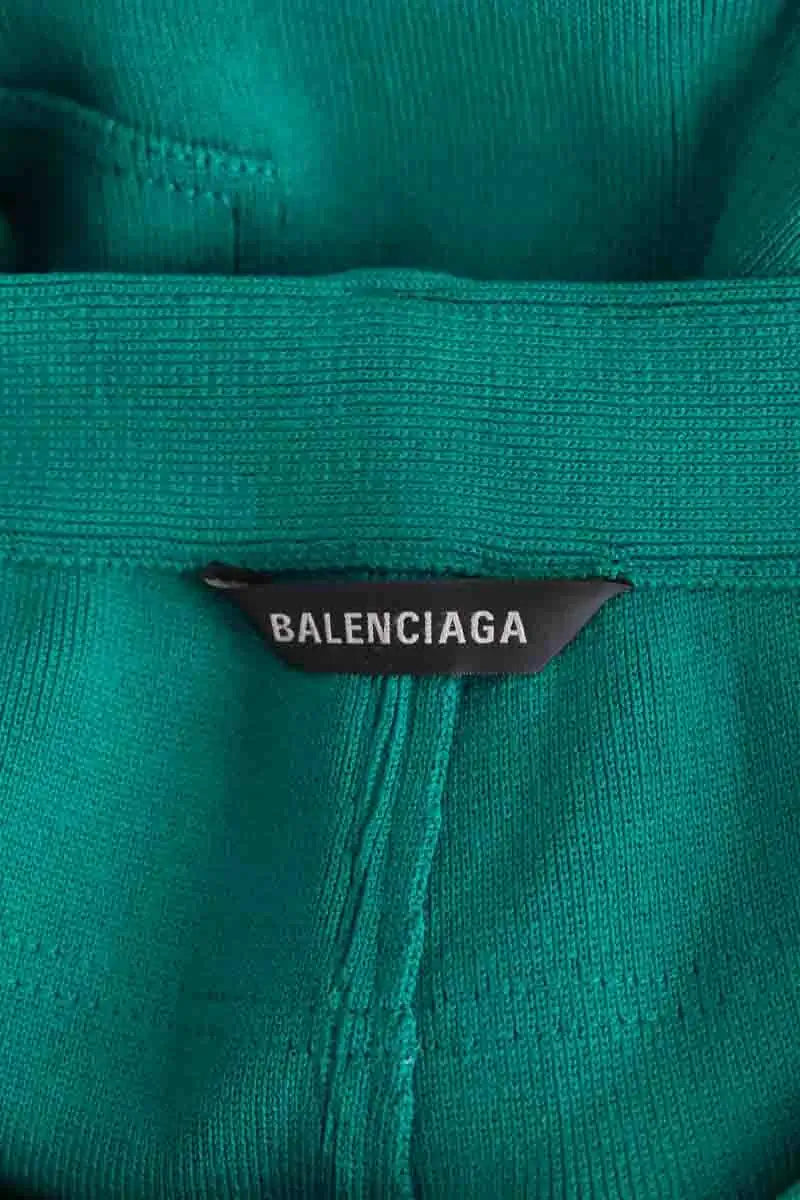 Pantalon large Balenciaga Vert en Coton