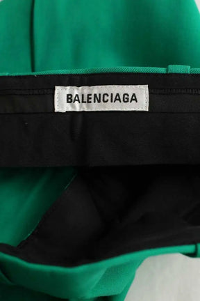 Pantalon large Balenciaga Vert en Laine