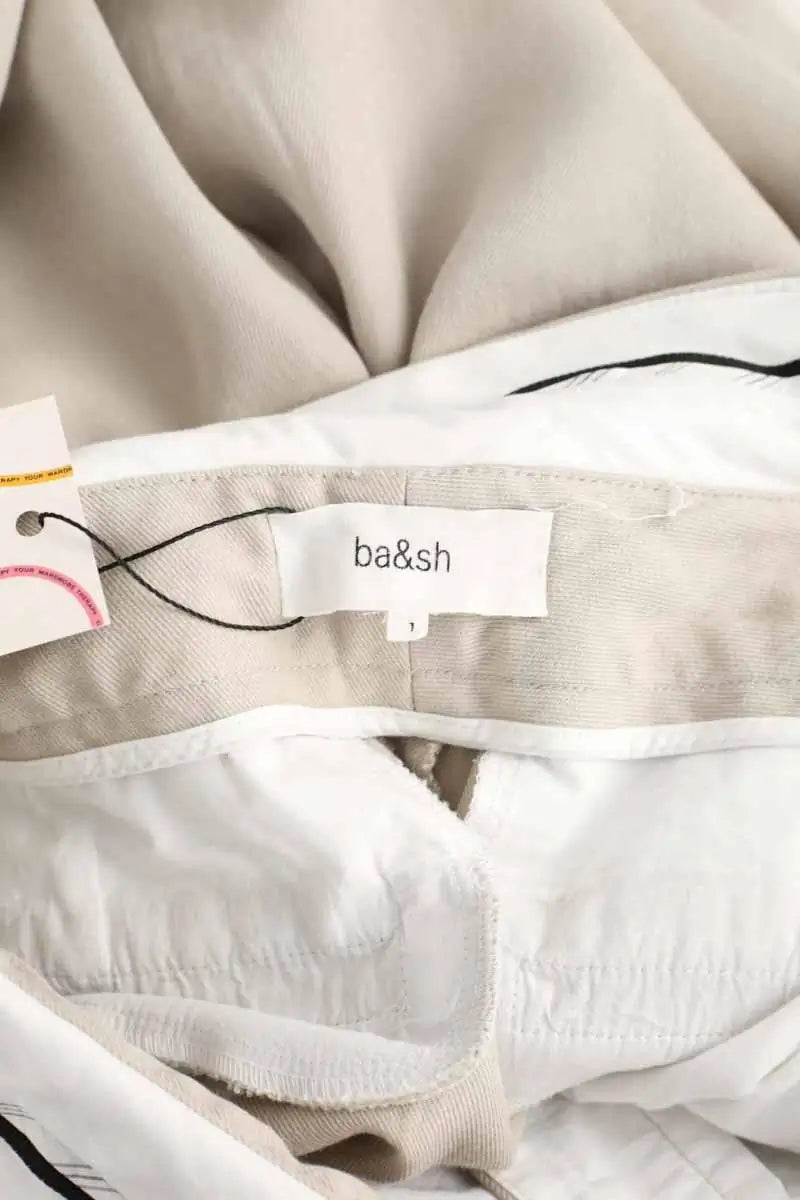 Pantalon large Ba&Sh Beige en Coton