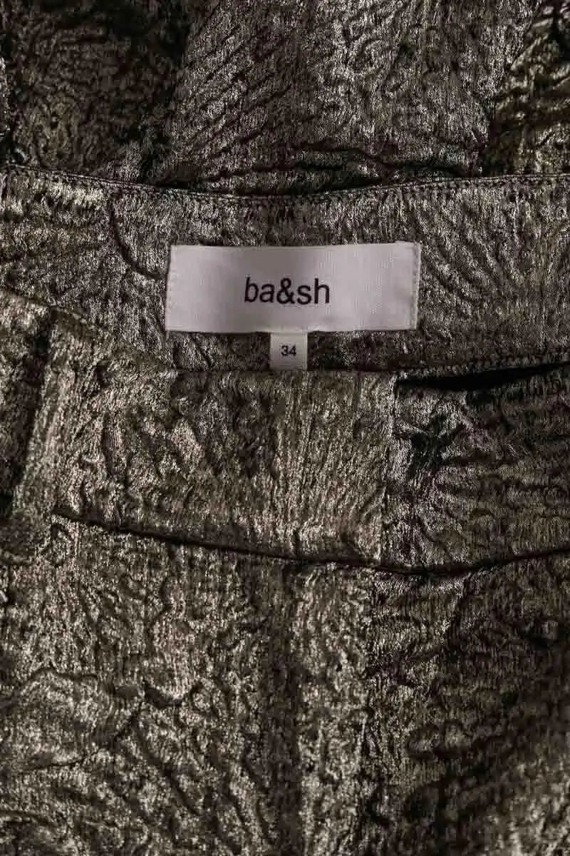 Pantalon large Ba&Sh Doré en Synthétique