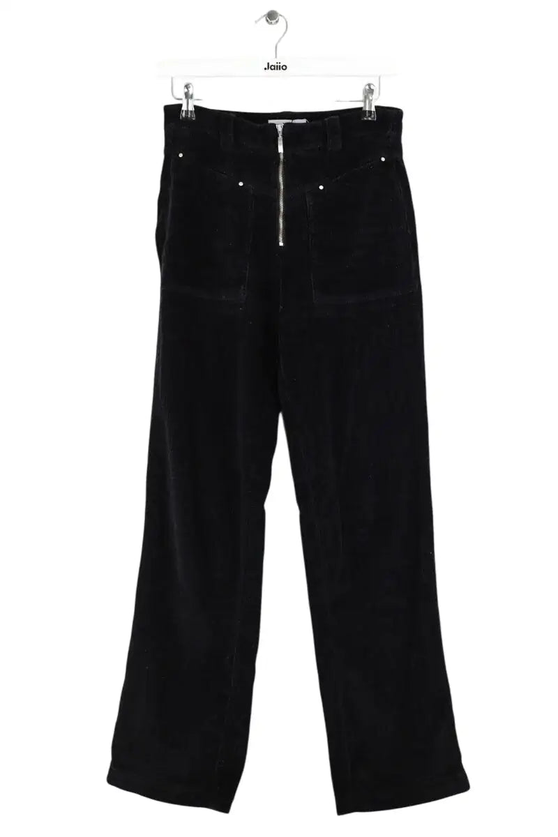 Pantalon large Ba&Sh Noir en Velours, taille XS - Seconde Main