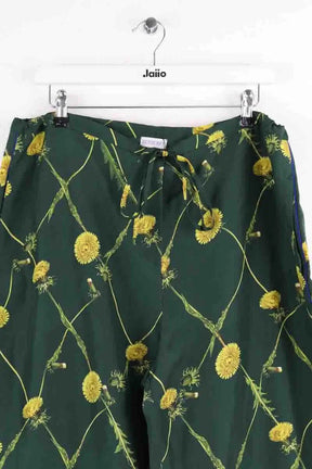 Pantalon large Burberry Vert en Soie