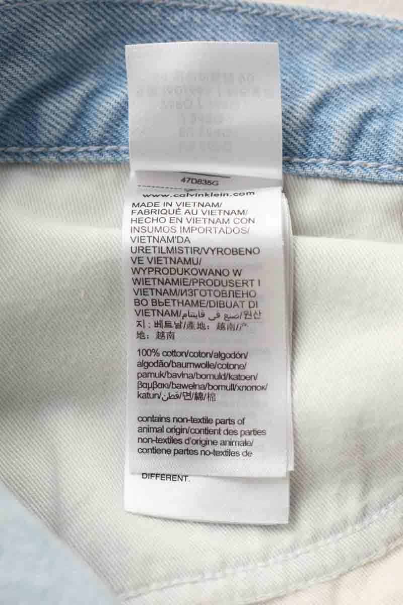 Pantalon large Calvin Klein Low rise loose Bleu en Coton