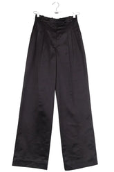 Pantalon large Chanel Noir en Soie, taille XS - Seconde Main