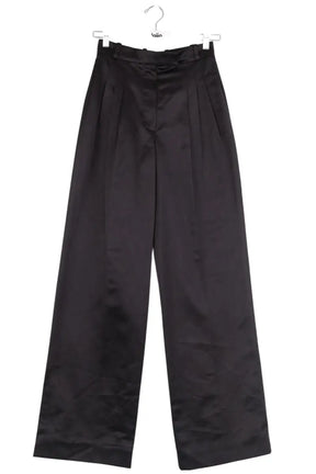 Pantalon large Chanel Noir en Soie, taille XS - Seconde Main