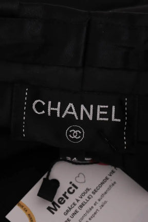 Pantalon large Chanel Noir en Soie
