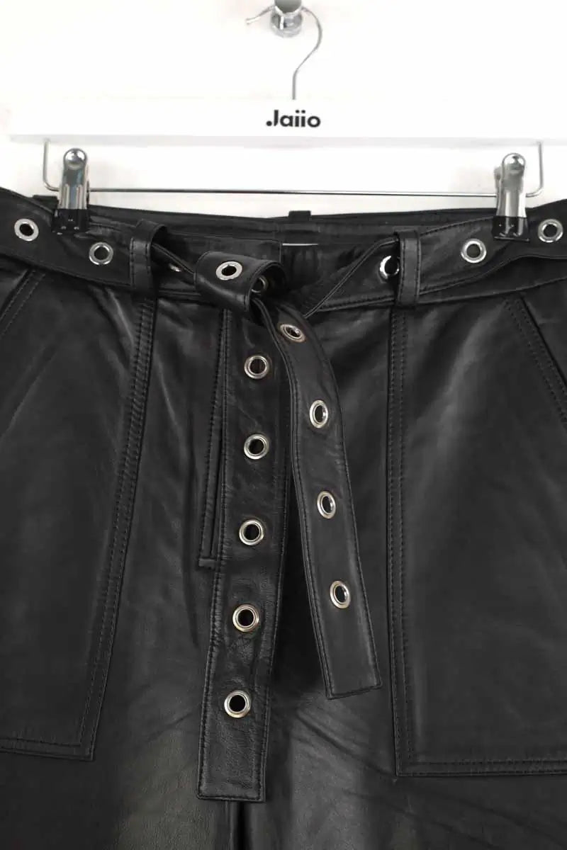 Pantalon large Claudie Pierlot Noir en Cuir