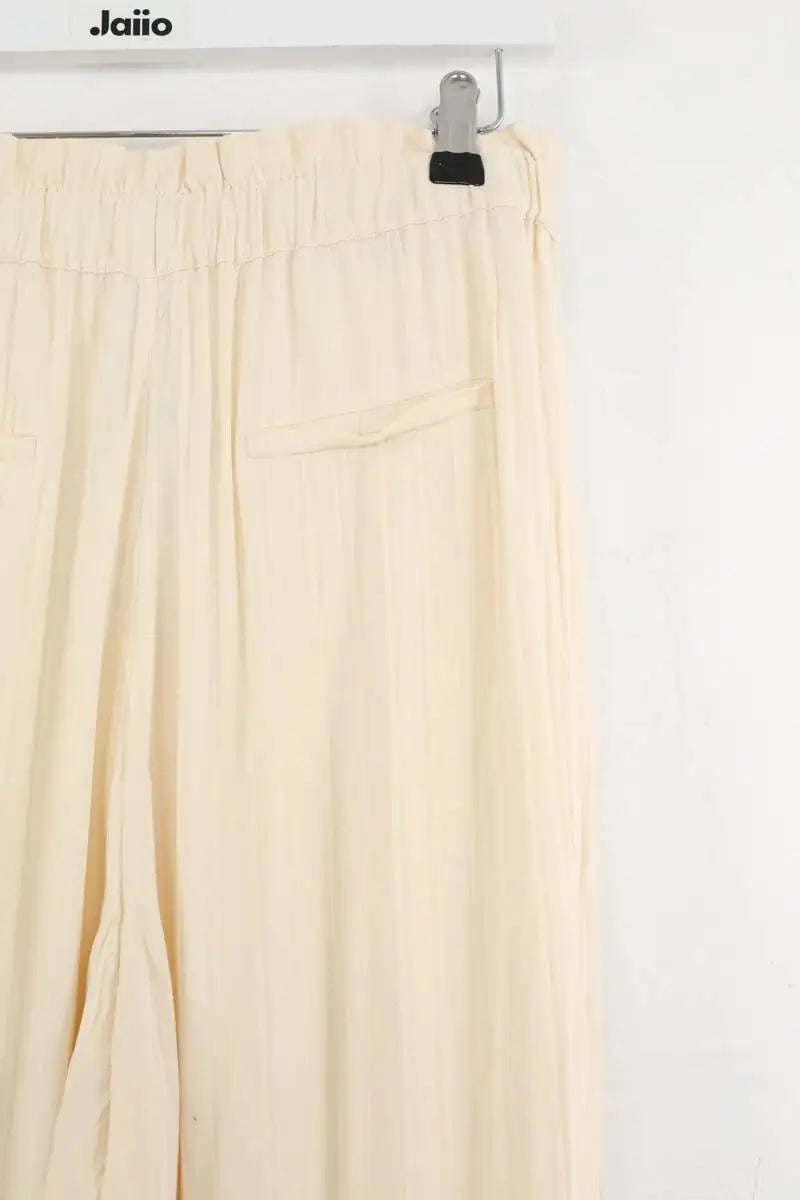 Pantalon large Des Petits Hauts Beige en Viscose