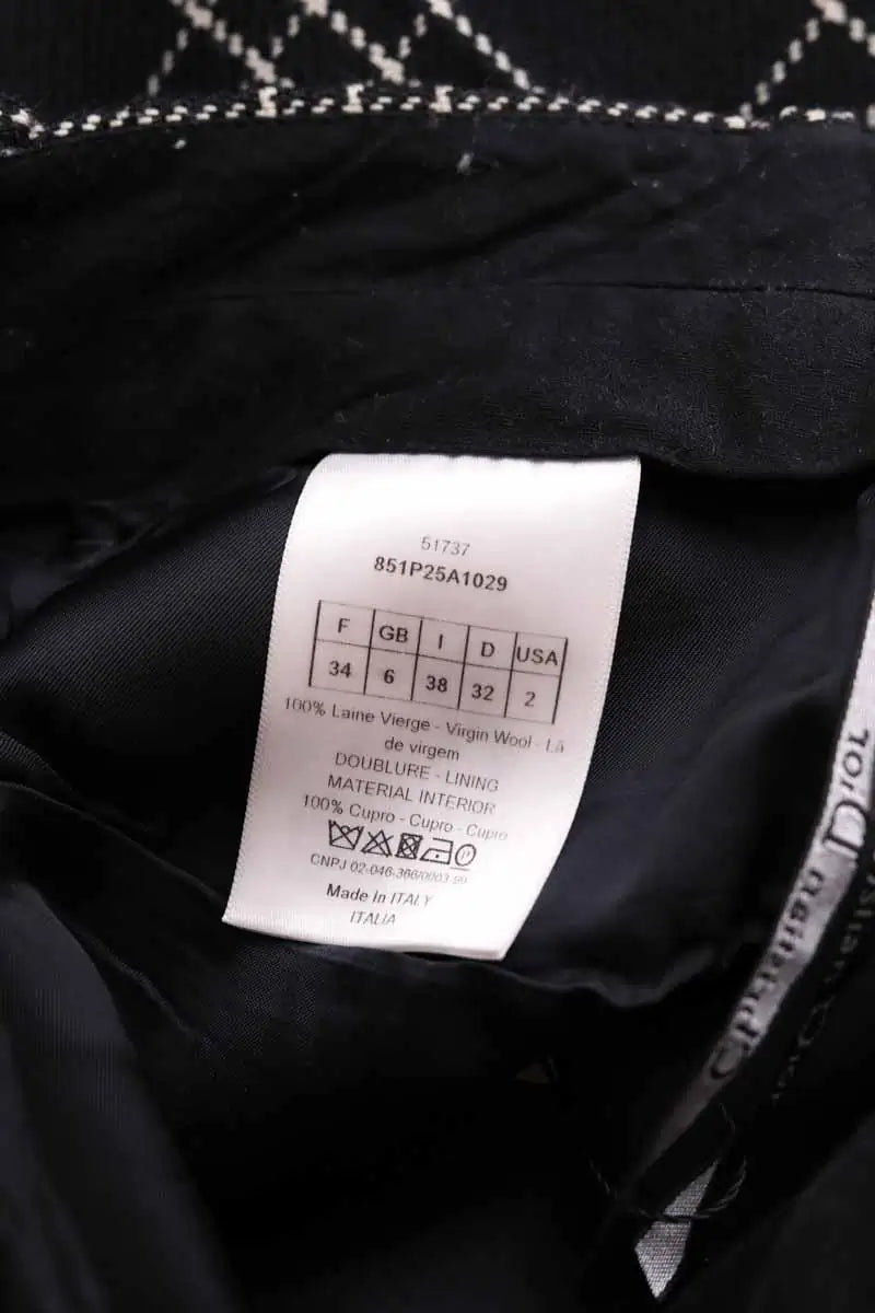 Pantalon large Dior Noir en Laine