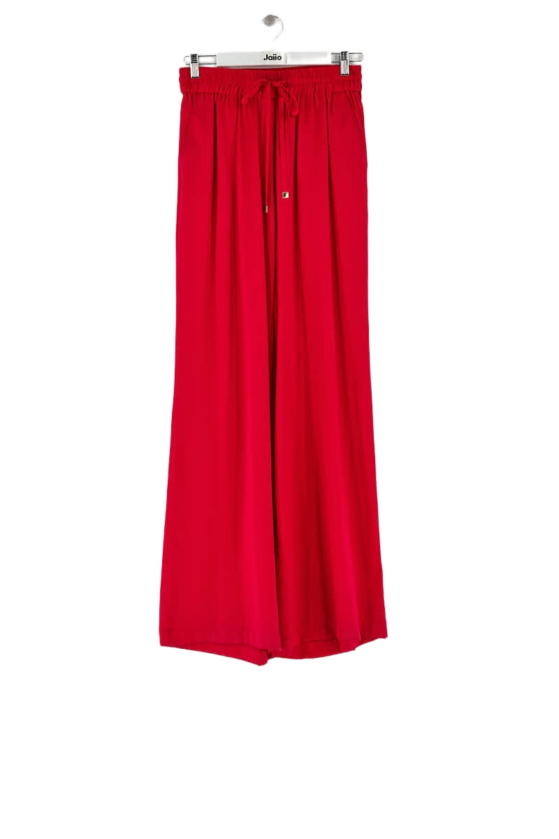 Pantalon large DMN Rouge en Soie, taille L - Seconde Main