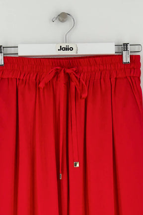 Pantalon large DMN Rouge en Soie