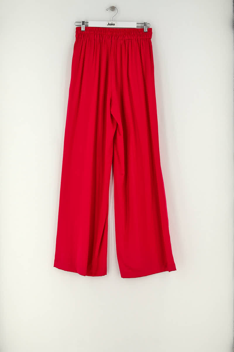 Pantalon large DMN Rouge en Soie