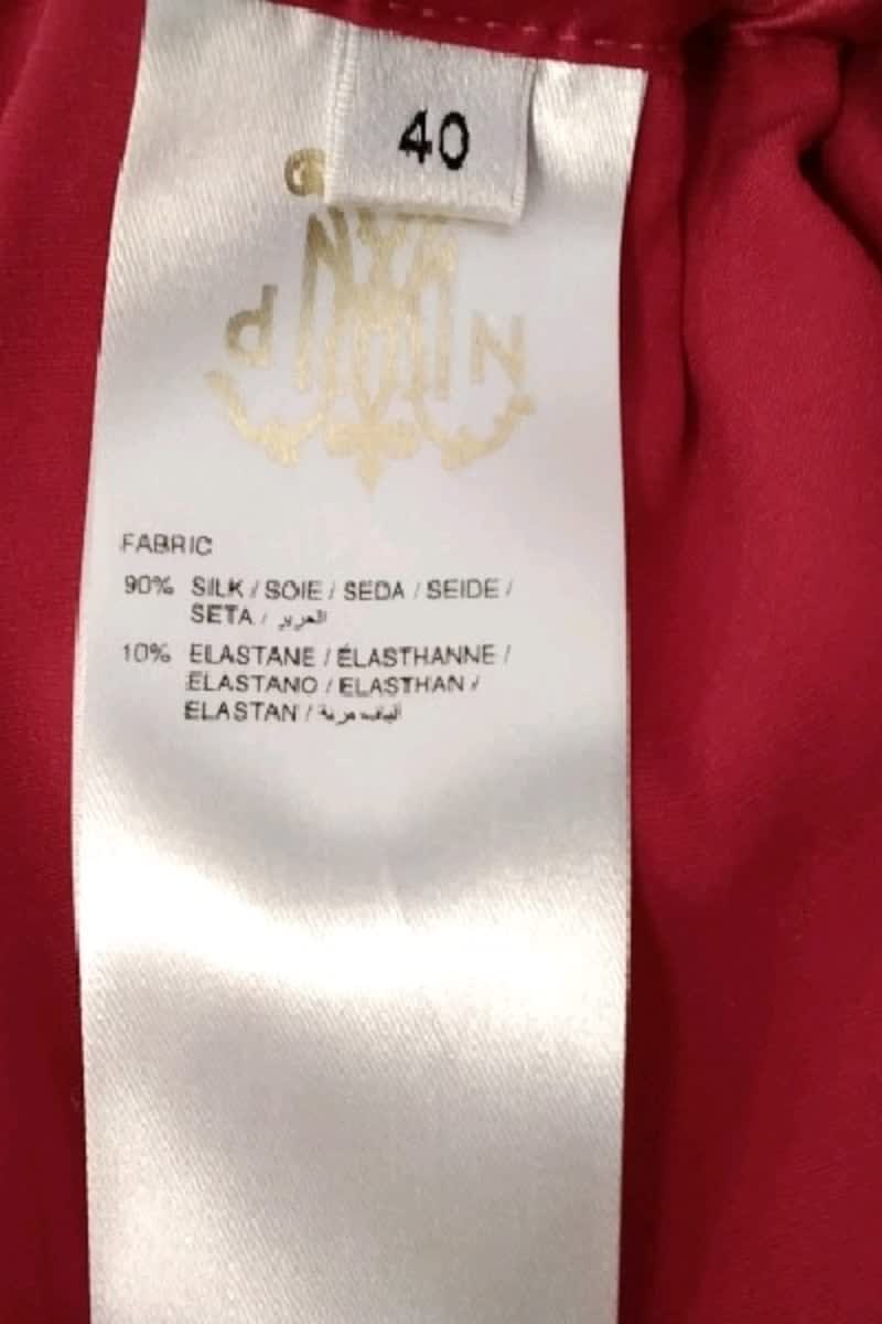 Pantalon large DMN Rouge en Soie