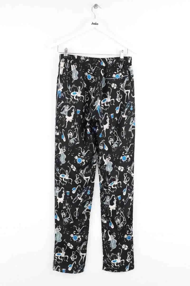 Pantalon large Dolce & Gabbana Noir en Soie