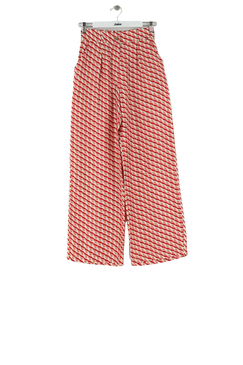 Pantalon large Elise Chalmin Rouge en Soie, taille M - Seconde Main