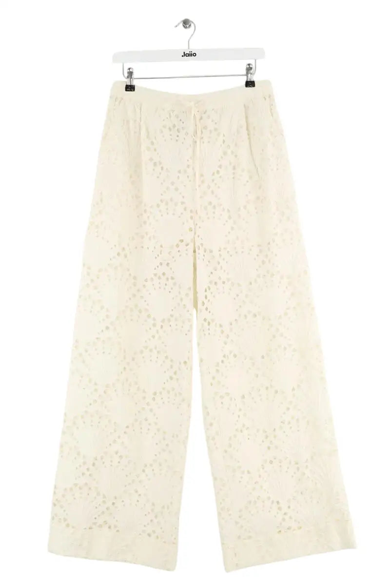 Pantalon large Essentiel Antwerp Ecru en Coton, taille M - Seconde Main