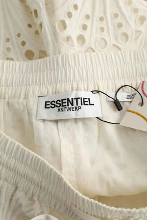 Pantalon large Essentiel Antwerp Ecru en Coton