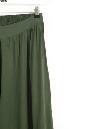 Pantalon large Farm Rio Kaki en Viscose