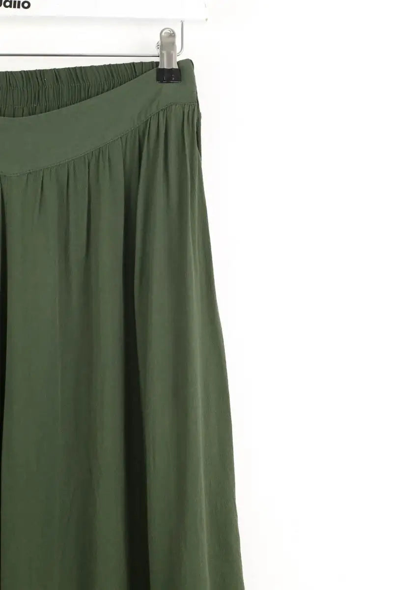 Pantalon large Farm Rio Kaki en Viscose