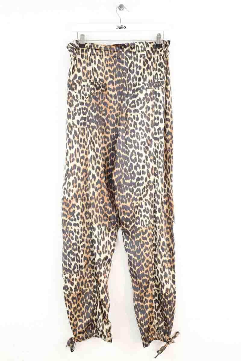 Pantalon large Ganni Marron en Viscose
