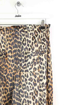 Pantalon large Ganni Marron en Viscose