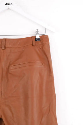 Pantalon large Gestuz Camel en Cuir
