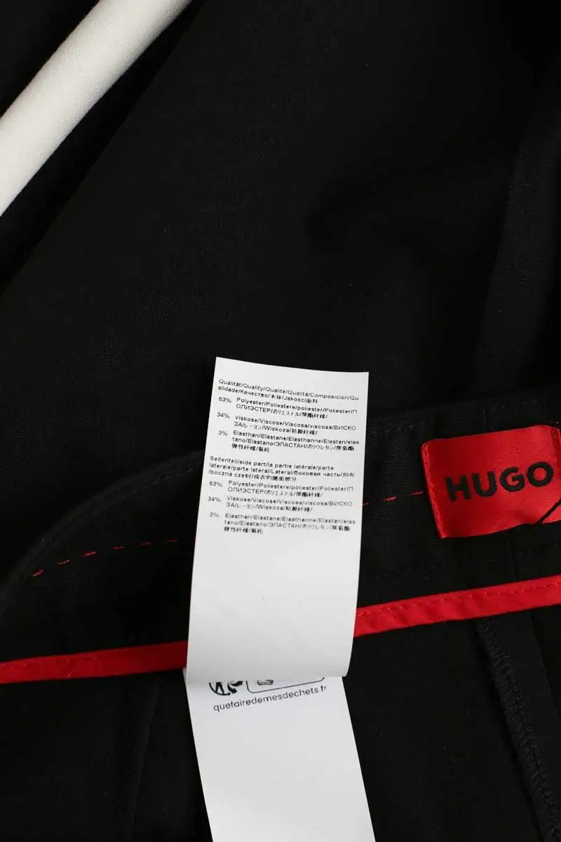 Pantalon large Hugo Boss Noir en Polyester