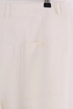 Pantalon large Icicle Blanc en Soie